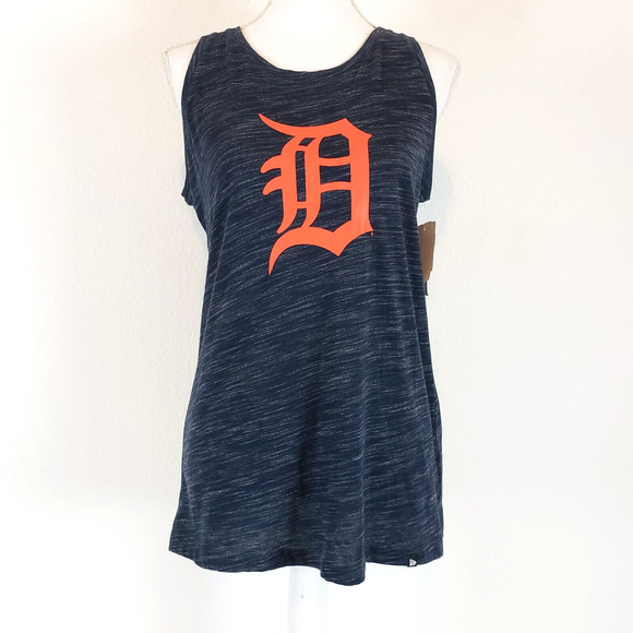 NEW!! MLB Womens SIZE S Detroit Tigers Sleeveless Tank Top Blue Space Dye FLAW - Picture 13 of 13